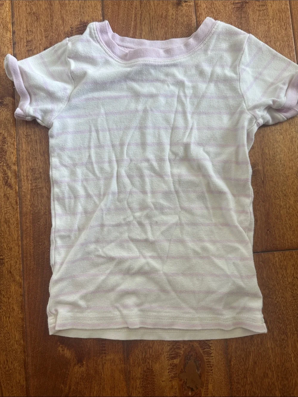 Old Navy Light Pink & White Striped Short Sleeve Pajama Set